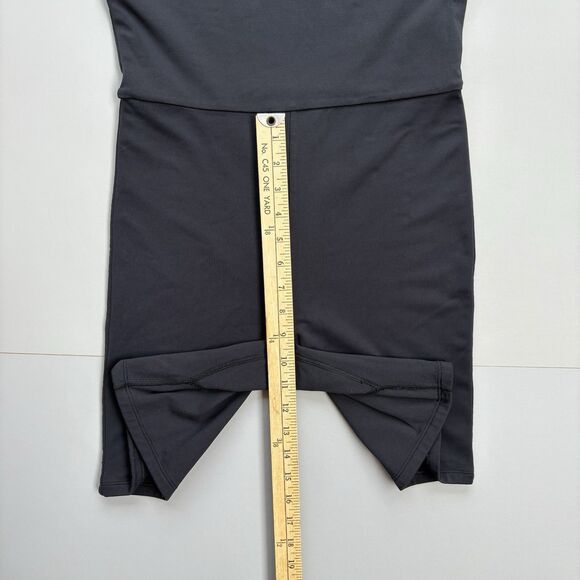 ARITZIA BABATON Size Large Square Neck Romper Bodysuit Shorts Black Stretch - Picture 9 of 13